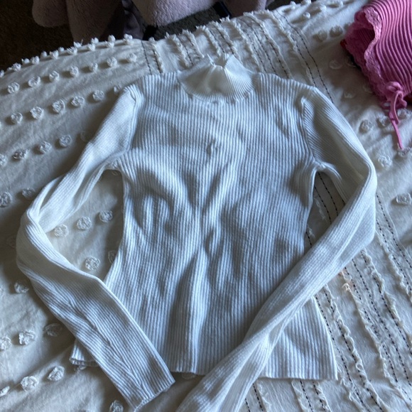 Harlow medium white rubbed turtleneck longsleeve - Picture 1 of 2